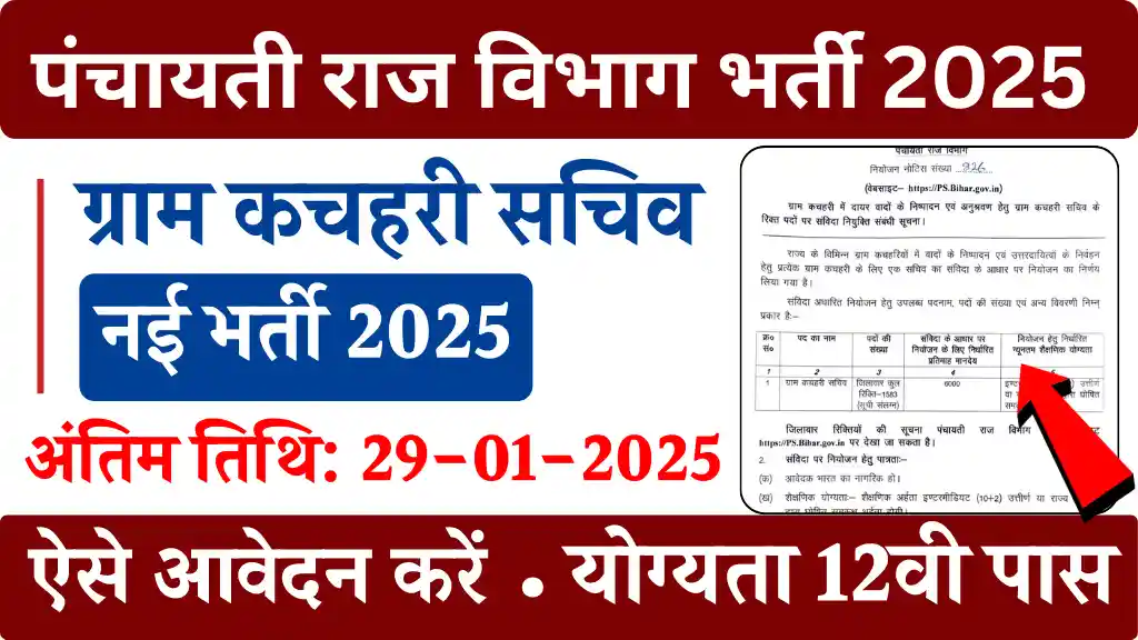 Gram Kachahari Sachiv Bharti 2025