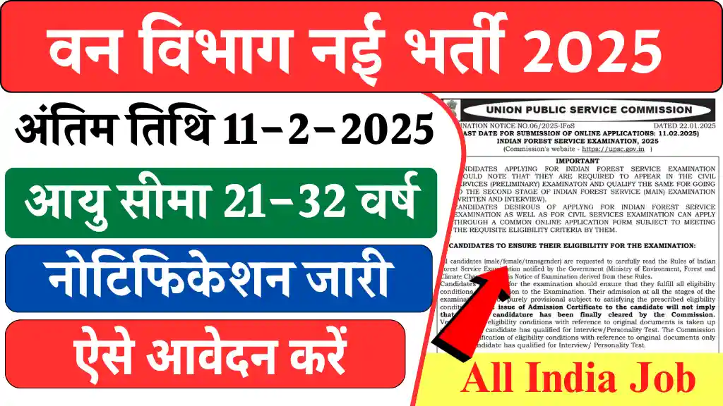 UPSC Forest Service Vacancy 2025